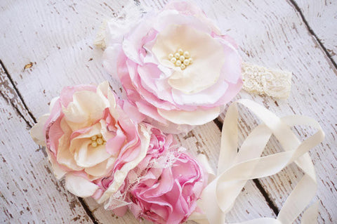 Flower Sash and Headband Set