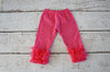 Pink Ruffle Cotton Leggings