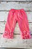 Hot Pink Ruffle Cotton Leggings