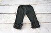 Black Ruffle Cotton Leggings