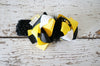 Bumble Bee Feathered Bow