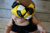 Bumble Bee Feathered Bow