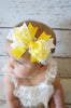 Yellow Chevron Hair Bow