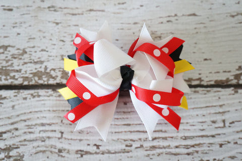 Red and Black Polka Dot Hair Bow