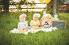 Gray and Yellow Chevron Bubble Romper
