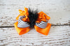 Halloween Feather Hair Bow