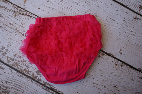 Pink Ruffle Chivon Ruffle Diaper Cover