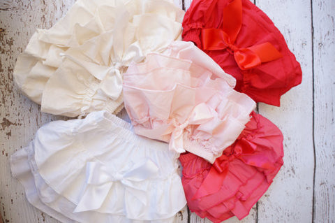Coral Ruffle Diaper Cover