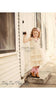 Tan/Ivory Lace Ruffle Dress