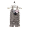 Gray with Pastel Flower Petti Lace Romper
